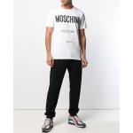 Reduzierte Weiße Ärmellose MOSCHINO T-Shirts aus Baumwolle für Herren Größe S 