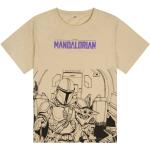 Sandfarbene Star Wars The Mandalorian Kinder-T-Shirts aus Baumwolle Größe 158 