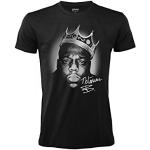 T-Shirt The Notorious Big Maglietta Rapper B.I.G. Ufficiale Musica Hip Hop Nera Cotone Unisex Adulto Ragazzo (L)