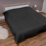 Schwarze Tagesdecken & Bettüberwürfe aus Polyester maschinenwaschbar 220x240 cm 