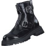 Schwarze Tamaris Blockabsatz Stiefel mit Absatz Reißverschluss aus Kunstleder für Damen mit Absatzhöhe bis 3cm 