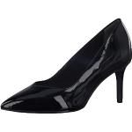 Schwarze Klassische Tamaris Spitze Pfennigabsatz High-Heel Pumps aus Textil für Damen Größe 36 mit Absatzhöhe 5cm bis 7cm 