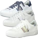 Silberne Tamaris Plateau Sneaker Schnürung aus Textil atmungsaktiv für Damen Größe 37 mit Absatzhöhe 5cm bis 7cm 