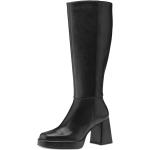 Schwarze Tamaris Blockabsatz Stiefel mit Absatz Reißverschluss für Damen Größe 40 mit Absatzhöhe bis 3cm 