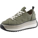 Grüne Tamaris Plateau Sneaker aus Textil für Damen Größe 40 