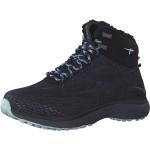 Blaue Tamaris Gore Tex Keil-Sneaker Schnürung aus Leder für Damen Größe 40 mit Absatzhöhe 3cm bis 5cm 