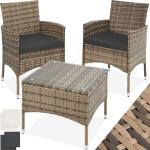 tectake Lounge Sessel aus Polyrattan mit Armlehne 