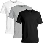 TED BAKER Herren T-Shirt 3er Pack - Rundhals, Kurzarm, Baumwolle Stretch Schwarz/Grau/Weiß XL