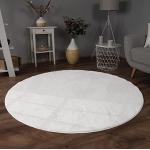 Weiße Paco Home Runde Teppiche 200 cm aus Polyester 