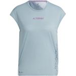 Reduzierte Blaue Kurzärmelige adidas Terrex Agravic T-Shirts für Damen Größe XS 