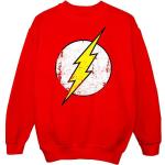 The Flash, Jungen, Pullover, BaumwollSweatshirt mit Distressed Logo Jungen, Rot, (140, 146)