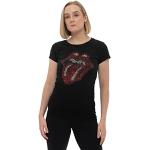 Schwarze Klassische The Rolling Stones T-Shirts für Damen Größe XL 