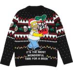 The Simpsons, Herren, Pullover, Pullover weihnachtliches Design, Schwarz, (XXL)