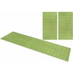 Grüne Theko Handwebteppiche aus Wolle 3 Teile 