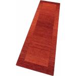 Reduzierte Rote Theko Exklusiv Teppich-Läufer aus Wolle 