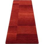 Rote Theko Exklusiv Teppich-Läufer aus Wolle 