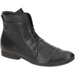 Schwarze Elegante Think! Guad Blockabsatz Ankle Boots Schnürung aus Glattleder mit herausnehmbarem Fußbett für Damen mit Absatzhöhe 5cm bis 7cm 