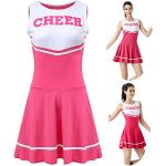 Reduzierte Pastellrosa Cheerleader Kostüme mit Bommeln aus Elastan Einheitsgröße 