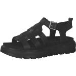 Schwarze Timberland City Sandal Nachhaltige Komfortsandalen aus Nubukleder für Damen Größe 42 mit Absatzhöhe bis 3cm 