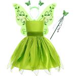 Grüne Peter Pan Halloween Kinder-Feenkostüme & Kinder-Elfenkostüme aus Organza 