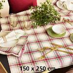 Beige Karierte Tischdecken & Tischtücher aus Baumwolle 