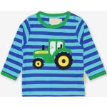 Toby Tiger Baby Langarmshirt, gestreift aus Bio Baumwolle mit Traktor Applikation