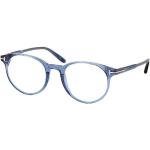 Blaue Tom Ford Runde Damenbrillen aus Kunststoff 