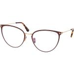 Braune Tom Ford Cat-eye Damenbrillen aus Metall 