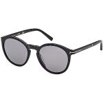Schwarze Tom Ford Runde Herrensonnenbrillen 