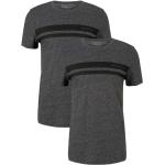 Graue Kurzärmelige Tom Tailor T-Shirts aus Baumwolle Größe L 2 Teile 
