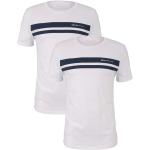 Weiße Kurzärmelige Tom Tailor T-Shirts aus Baumwolle Größe L 2 Teile 