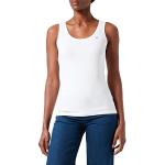 Weiße Ärmellose Tom Tailor Nachhaltige Basic Tops aus Baumwolle für Damen Größe XL 