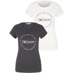 Reduzierte Graue Print Tom Tailor Denim T-Shirts für Damen Größe XS 2 Teile 