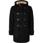 Schwarze Tom Tailor Herrendufflecoats aus Kunstfell Größe S 