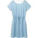 Blaue Tom Tailor Denim Cut Out Dresses aus Lyocell für Damen Größe S 