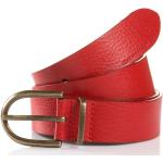 Rote Tom Tailor Herrengürtel aus Leder Einheitsgröße Länge 105 