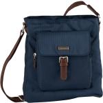 Blaue Tom Tailor Hobo Bags aus Nylon mit Handyfach für Damen 