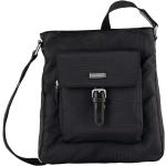 Schwarze Tom Tailor Hobo Bags aus Nylon mit Handyfach für Damen 