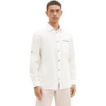 Weiße Klassische Langärmelige Tom Tailor Langarmhemden aus Baumwolle für Herren Größe XL 
