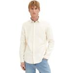 Weiße Klassische Langärmelige Tom Tailor Langarmhemden aus Jersey für Herren Größe XL 