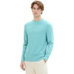 Blaue Klassische Tom Tailor Rundhals-Auschnitt Rundhals-Pullover aus Baumwollmischung für Herren Größe S 