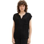 Schwarze Klassische Tom Tailor T-Shirts aus Baumwollmischung für Damen Größe S 
