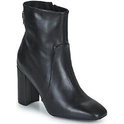 Tommy Hilfiger Boots & Stiefeletten - TH Hardware High Heel Bootie - Gr. 37 (EU) - in Schwarz - für Damen - aus Textil & Kunststoff & Leder & glatt - Gr. 37 (EU)