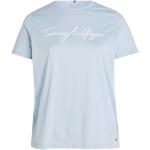 Reduzierte Blaue Klassische Tommy Hilfiger Signature T-Shirts aus Jersey für Damen Größe XXL 