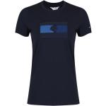 Blaue Kurzärmelige Tommy Hilfiger Tommy Equestrian T-Shirts aus Elastan für Damen Größe XS 