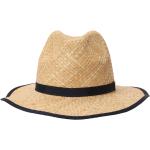 Sandfarbene Fedora Hüte aus Stroh für Herren Einheitsgröße 