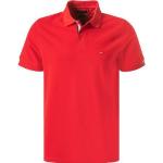 Rote Kurzärmelige Tommy Hilfiger Kurzarm Poloshirts aus Baumwolle für Herren Größe XL 