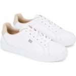 Reduzierte Weiße Tommy Hilfiger Essentials Plateau Sneaker aus Leder für Damen Größe 39 