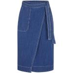 Reduzierte Blaue Tommy Hilfiger Knielange Knielange Röcke aus Baumwolle für Damen Größe S 