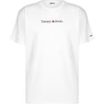 Weiße Klassische Tommy Hilfiger Bio Rundhals-Auschnitt T-Shirts aus Baumwolle maschinenwaschbar für Herren Einheitsgröße 